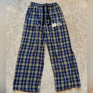 2022 Blue and Yellow Flannel Sweatpants